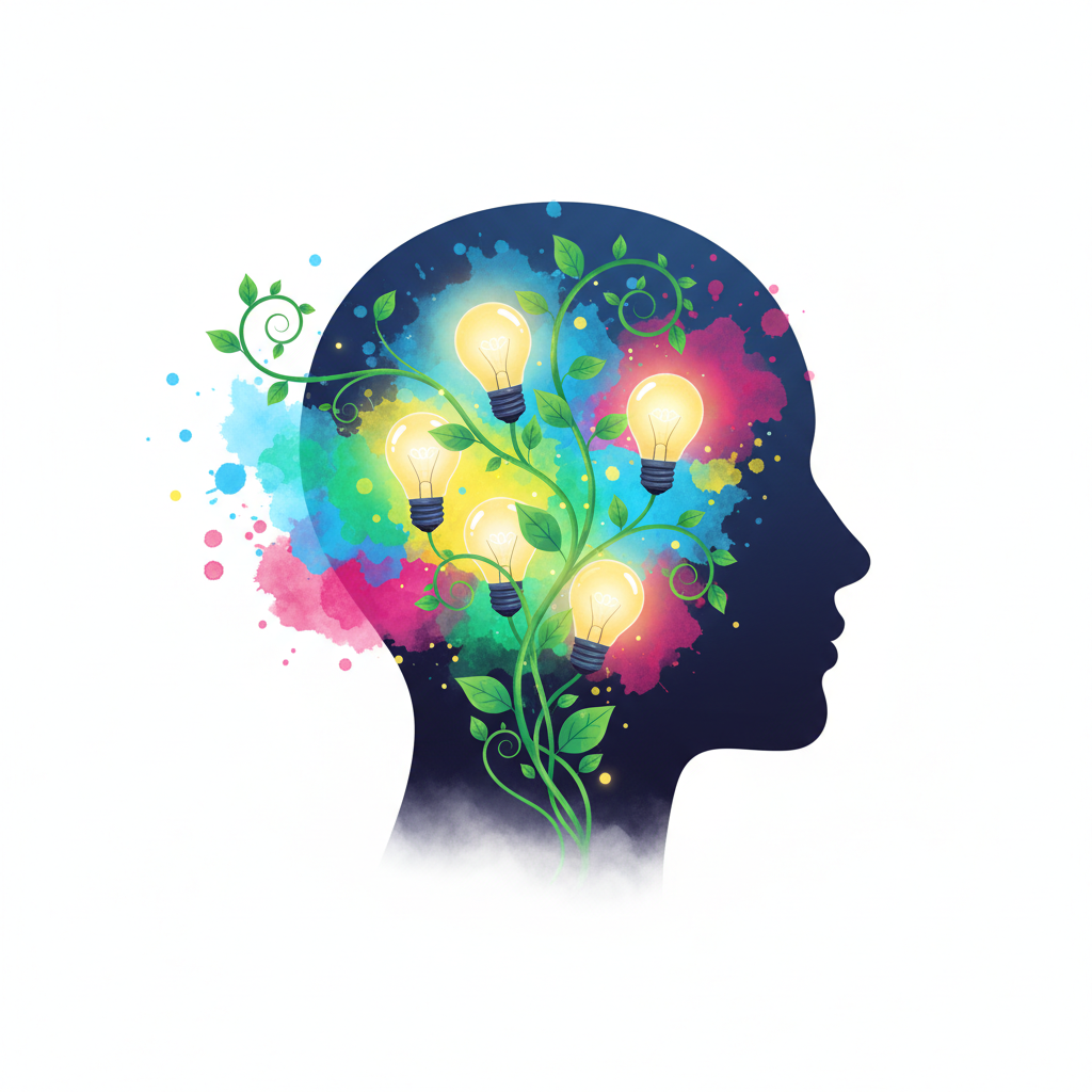 Ilustración de crecimiento mental y PNL